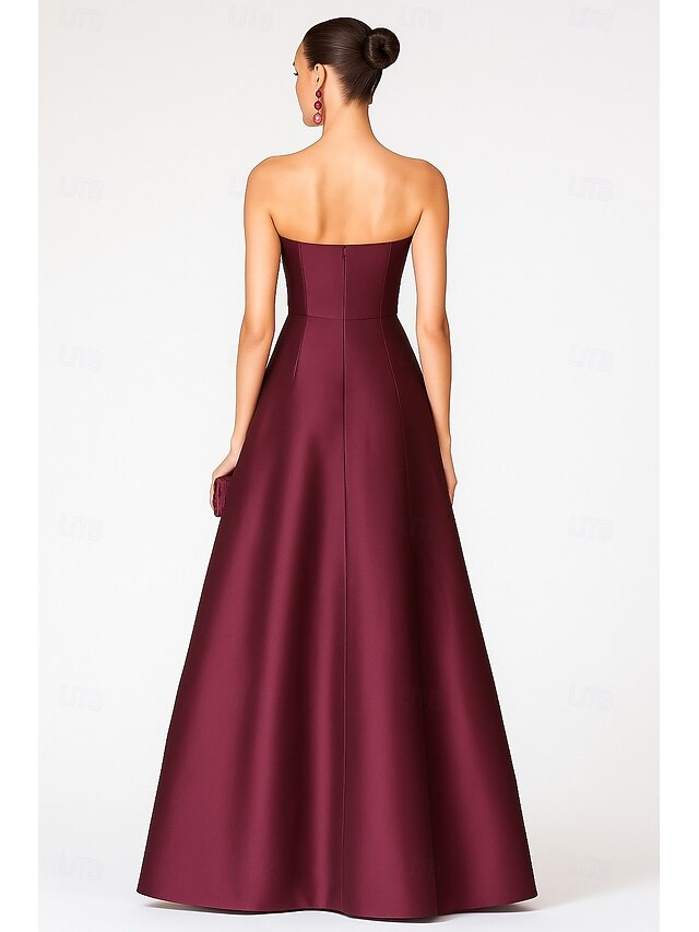 Robe Cocktail Violette Wishes - Courte, Sans Bretelles, En Satin Stretch Taille Juniors 5, Occasion Très Bon état