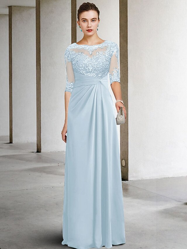 Sheath Column Floor Length Wedding Guest Dress Formal Dresses Evening ...