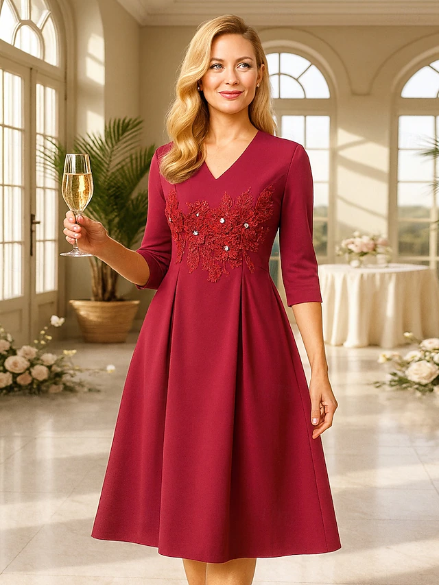 A-Line Robe de bal longueur genoux Robe de fête Robe de soirée Robe ...