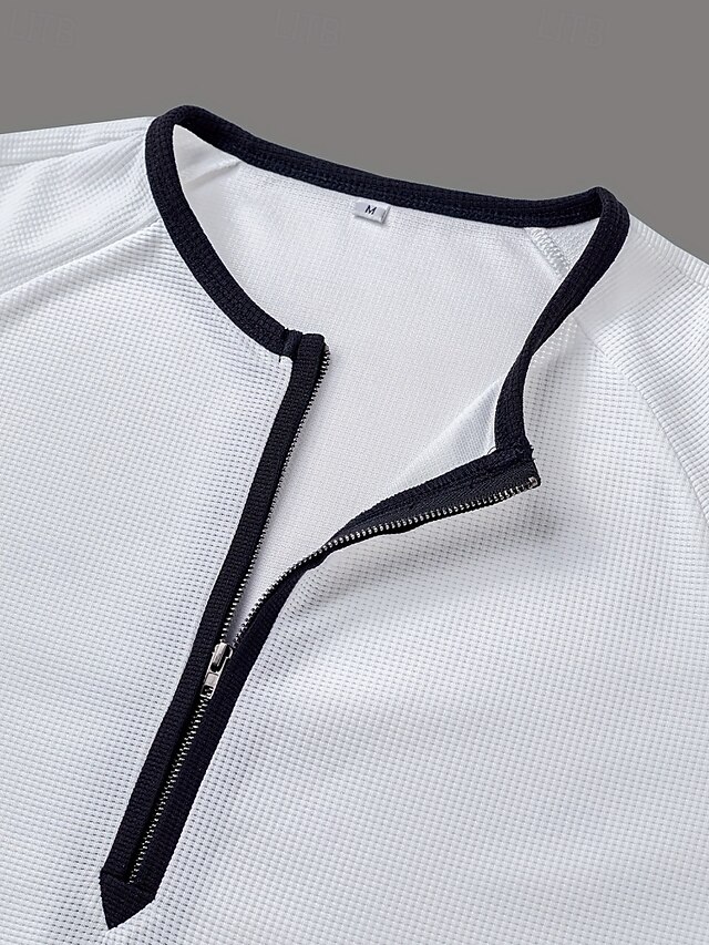 Chemise Anti-UV Homme UPF 50+ à Manches Longues - Tissu Léger Respirant (90% Polyester, 10% élasthanne) - Fermeture éclair 1/4 - Pour Pêche, Randonnée, Activités Extérieures - 8