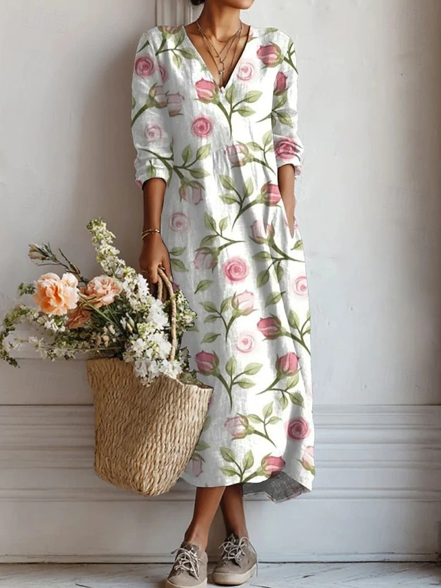 Maxi Sommerkleid Mit Rmel
