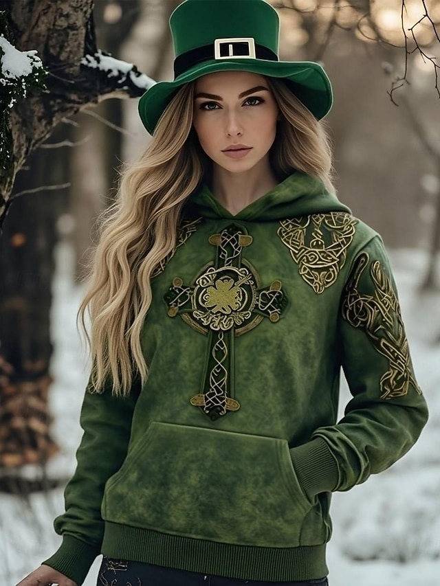 St. Patrick's Day Women's Pullover Hoodie Sweatshirt Animal Tribal ... St. Patrick's Day Women's Pullover Hoodie Sweatshirt Animal Tribal ...