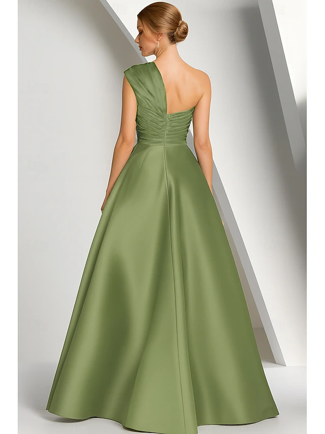 Pleated Off-the-Shoulder Sheath Floor-length Gown Orchid main image 1