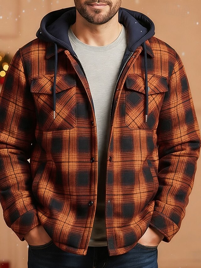 Trendyol Giacca Invernale Uomo Con Stampa Batik - Cappuccio, Taglio Regolare, 100% Poliestere