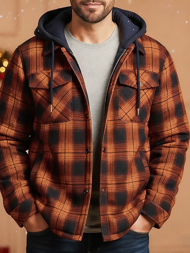 Trendyol Giacca Invernale Uomo Con Stampa Batik - Cappuccio, Taglio Regolare, 100% Poliestere
