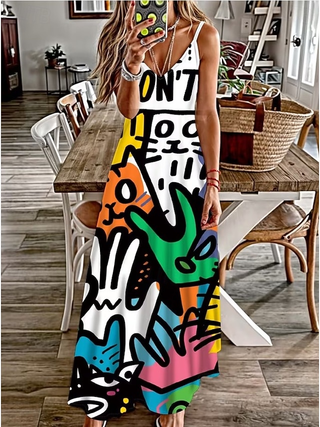 Femmes Robe maxi Robe d'Été Robe trapèze Robe Nuisette Vacances ...