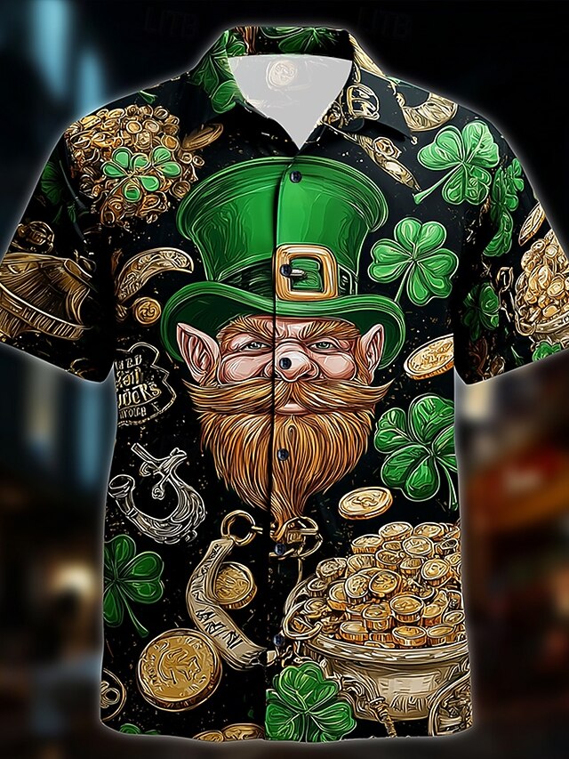 T-Shirt Saint-Patrick Femme – Vert Irish Oversize Fun Trèfle & Leprechaun, Cadeau Parfait Pour La Fête