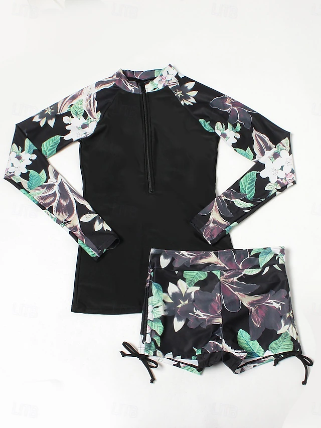 Women's Swimwear Tankini 2 Piece Shorts Swimsuit Tummy Control High ...