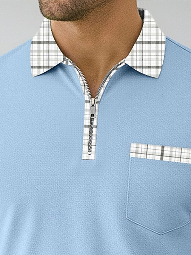 Men's Golf Shirt Casual Business Classic Short Sleeve Fashion Basic ...