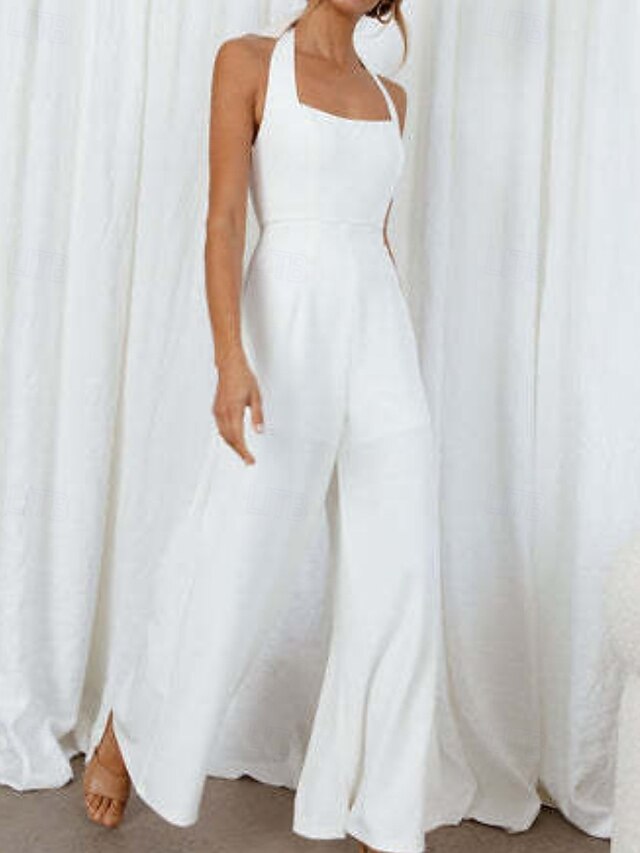 Combinaison Femme élégante à Paillettes - Dos Nu Sans Manches - Pour Mariage, Soirée, Grande Taille
