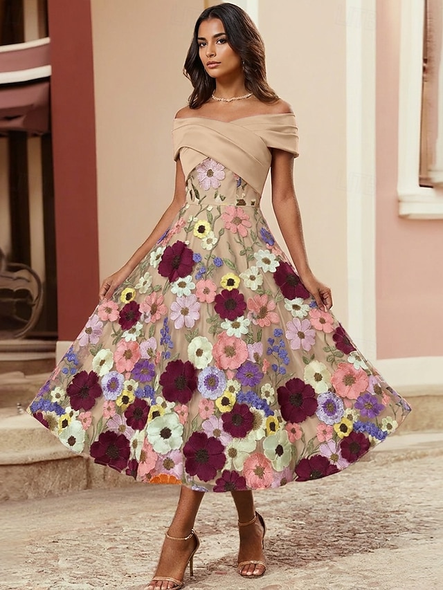 melissa and doug dress up st-maternity-cocktail Color Code:807 Elegant Floral Flowy Gown