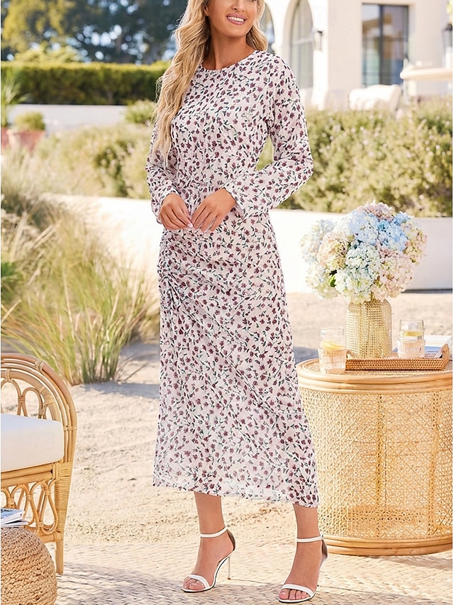 Women's Maxi Dress Chiffon Dress Floral Dress Elegant Fashion Modern ...