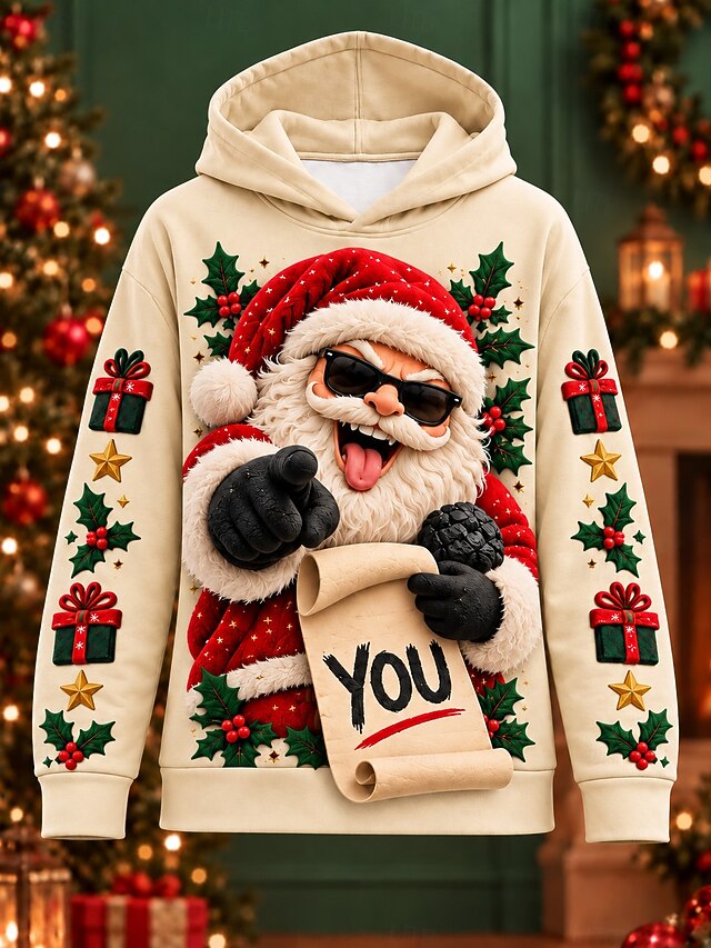 Women's Sweatshirts Santa Claus Christmas Ugly Christmas Active Fashion ...