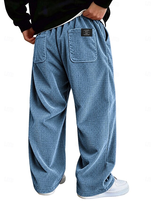 Men's Trousers Winter Pants Casual Pants Baggy Pants Textured Pants ...