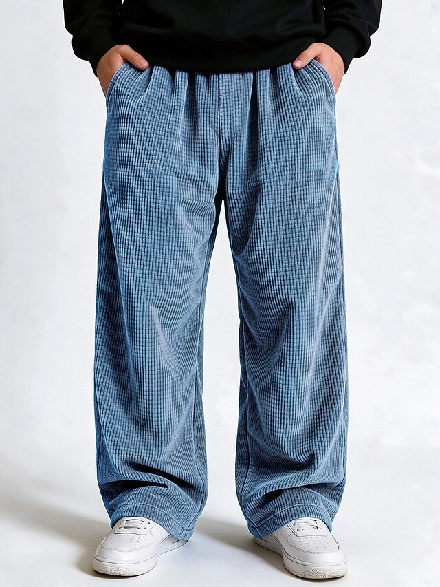 Men's Trousers Winter Pants Casual Pants Baggy Pants Textured Pants ...