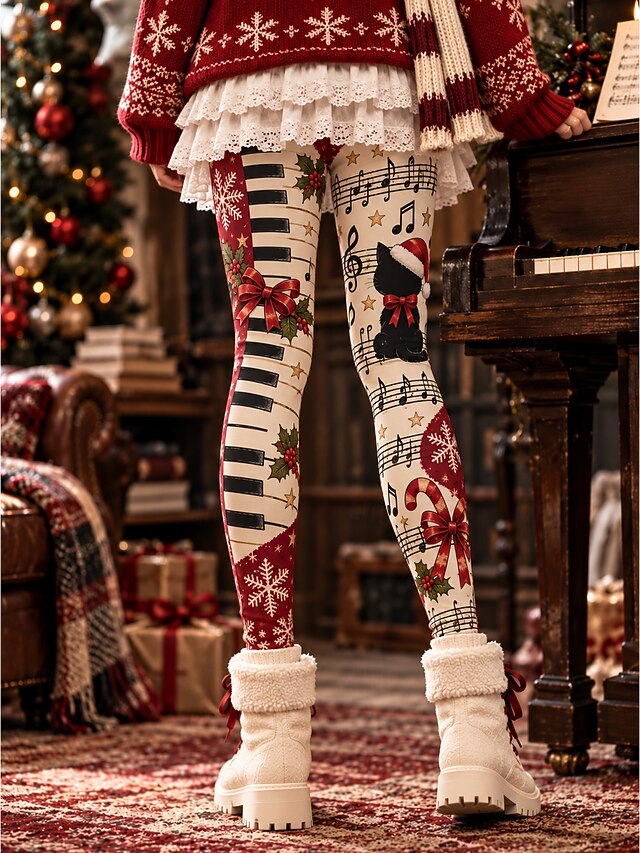 Christmas Women's Capri shorts Vacation Vintage Fashion Full Length ...