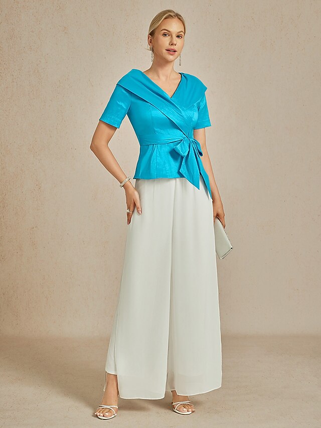 Women's Culottes Wide Leg Straight-Leg Trousers Elegant Stylish Classic Style Full Length Medium Waist Solid Color Elastic Waist Stretchy Wedding Vacation Party White Spring, Fall, Winter, Summer 5