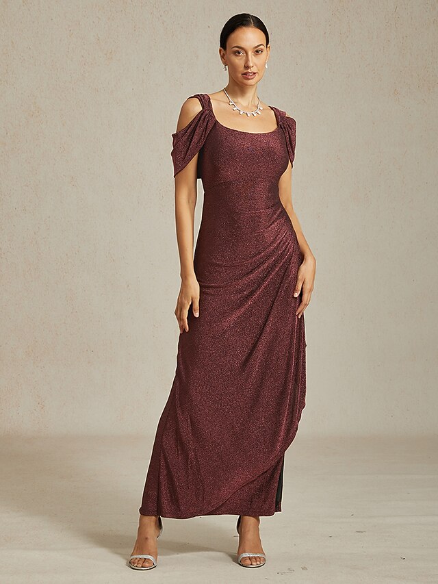 Women's Long Dress Maxi Dress Party Dress Bodycon Elegant Party Birthday Club Regular Fit Plain Sleeveless Straps Maroon Summer 8