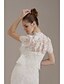 cheap Wraps &amp; Shawls-Short Sleeves Tulle Lace Bridal Jacket/ Wedding Wrap