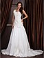 cheap Wedding Dresses-Hall Wedding Dresses A-Line One Shoulder Sweetheart Sleeveless Court Train Taffeta Bridal Gowns With 2024