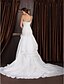cheap Wedding Dresses-Hall Wedding Dresses A-Line One Shoulder Sweetheart Sleeveless Court Train Taffeta Bridal Gowns With 2024