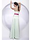 cheap Bridesmaid Dresses-Sheath / Column Strapless Floor Length Satin Bridesmaid Dress with Sash / Ribbon by LAN TING BRIDE®