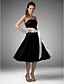 cheap The Wedding Store-Ball Gown / A-Line Bridesmaid Dress Strapless Sleeveless Color Block Knee Length Satin with Sash / Ribbon 2022