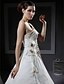 cheap Wedding Dresses-Wedding Dresses A-Line Strapless Sleeveless Chapel Train Satin Bridal Gowns With 2024