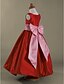 cheap Junior Bridesmaid Dresses-A-Line Floor Length Flower Girl Dress Wedding Party Cute Prom Dress Taffeta with Bow(s) Fit 3-16 Years
