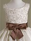 cheap Flower Girl Dresses-Ball Gown Floor Length First Communion / Wedding Party Flower Girl Dresses - Satin Sleeveless Scoop Neck with Beading