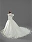 cheap Flower Girl Dresses-A-Line Court Train Flower Girl Dress First Communion Cute Prom Dress Satin with Beading Fit 3-16 Years