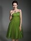 cheap Cocktail Dresses-Ball Gown Celebrity Style Inspired by Sex and the City Homecoming Cocktail Party Sweet 16 Dress Sweetheart Neckline Strapless Sleeveless Knee Length Taffeta Tulle with Criss Cross Pleats Side Draping