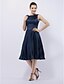 cheap Special Occasion Dresses-Ball Gown 1950s Dress Cocktail Party Wedding Party Knee Length Sleeveless Bateau Neck Stretch Satin with Pleats 2024