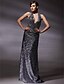 cheap Special Occasion Dresses-Sheath / Column Plunging Neck Floor Length Sequined Sparkle &amp; Shine / Celebrity Style Formal Evening Dress with Sequin by TS Couture®