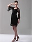 preiswerte Kleider für besondere Anlässe-Eng anliegend U-Ausschnitt Kurz / Mini Spitze Kleid mit Spitze durch TS Couture®