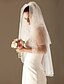 cheap Wedding Veils-2 Layer Fingertip Wedding Bridal Veil
