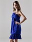 cheap Bridesmaid Dresses-Sheath / Column Bridesmaid Dress Strapless Sleeveless Floral Knee Length Chiffon / Stretch Satin with Bow(s) / Ruched 2022