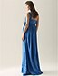 cheap Bridesmaid Dresses-Sheath / Column One Shoulder Floor Length Charmeuse Bridesmaid Dress with Pleats / Ruched / Draping
