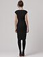 cheap Women&#039;s Dresses-TS Vintage V-Neck Slit Sheath Dress
