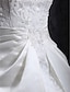 cheap Wedding Dresses-Wedding Dresses Ball Gown Sweetheart Strapless Chapel Train Satin Bridal Gowns With Lace Sash / Ribbon 2024