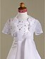 abordables Étole pour enfants-écharpe courte en organza manches veste fille fleur de mariage / (70272)