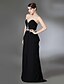 cheap Special Occasion Dresses-Sheath / Column Strapless Floor Length Chiffon Open Back Formal Evening Dress with Beading / Draping by TS Couture®