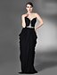 cheap Special Occasion Dresses-Sheath / Column Strapless Floor Length Chiffon Open Back Formal Evening Dress with Beading / Draping by TS Couture®