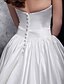 cheap Wedding Dresses-Wedding Dresses Strapless Sleeveless Chapel Train Satin Bridal Gowns With Sash / Ribbon Button 2024