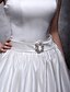 cheap Wedding Dresses-Wedding Dresses Strapless Sleeveless Chapel Train Satin Bridal Gowns With Sash / Ribbon Button 2024