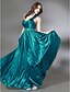 cheap Special Occasion Dresses-Sheath / Column Prom Formal Evening Military Ball Dress One Shoulder Sweetheart Neckline Sleeveless Floor Length Charmeuse with Pleats Beading Ruffles 2021