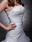 cheap Wedding Dresses-Hall Wedding Dresses Princess Strapless Scalloped-Edge Sleeveless Cathedral Train Lace Bridal Gowns With 2024