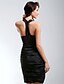 cheap Special Occasion Dresses-Sheath / Column V Neck / Straps Short / Mini Taffeta Dress with Ruched by TS Couture®