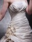 baratos Vestidos de Casamento-Vestidos de noiva Linha A Sem Alças Sem Alças Cauda Catedral Tafetá Vestidos de noiva Com Miçangas Aplicação de renda 2024