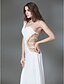 cheap Special Occasion Dresses-Sheath / Column Cut Out Dress Formal Evening Floor Length Sleeveless One Shoulder Chiffon with Side Draping 2022 / Open Back
